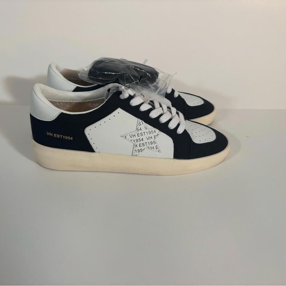 Vintage Havana Gala Sneakers White Black Multi Star Design Size 8 Women’s - Picture 3 of 11
